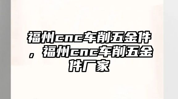 福州cnc車(chē)削五金件，福州cnc車(chē)削五金件廠(chǎng)家